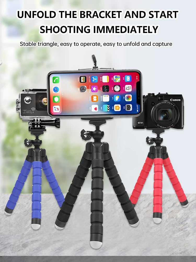For Gopro Hero 11 10 9 8 7 Black MAX Flexible Mini Octopus Tripod Accessories for Go Pro 6 5 YI Eken SJCAM DBPOWER AKASO Tripods
